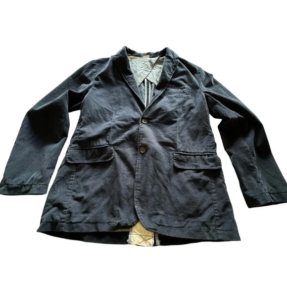 J. Crew || Deadstock NWT Almost Vintage Corduroy Blazer Navy Large - Picture 1 of 10